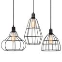 Ver imagem 5 de Pendente Trio Aramado Poptem veneza com lâmpada st58 220v preto