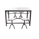 Ver imagem 1 de Mesa Refeitorio Savoia 04 Lugares com Banco Rebativel - Escamotiavel