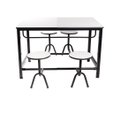 Ver imagem 1 de Mesa Refeitorio Savoia 04 Lugares com Banco Rebativel - Escamotiavel
