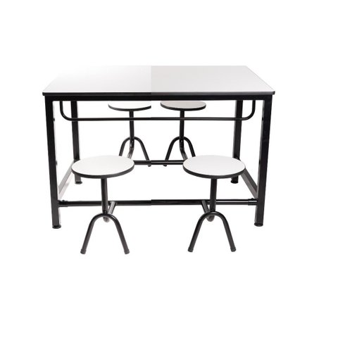 Mesa Refeitorio Savoia 04 Lugares com Banco Rebativel - Escamotiavel