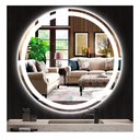 Ver imagem 5 de Espelho Jateado Redondo Iluminado com Led Frio e Touch 60cm
