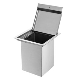 Lixeira Quadrada Pia Cozinha Embutir 7 L Inox 304 Escovado - 4