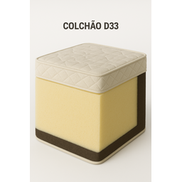Colchão D33 88x188x17 - Lateral Cinza Premium - 3