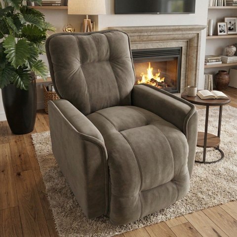 Poltrona do Papai Reclinável Manual Comfort Veludo Cappucino - Vimont Moveis