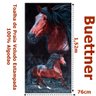 Toalha de Praia Buettner Veludo Brown Horses 76cmx1,52m Resort Preto - 4