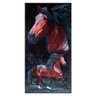 Toalha de Praia Buettner Veludo Brown Horses 76cmx1,52m Resort Preto - 2