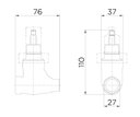 Ver imagem 2 de Base para Registro de Pressão 1/2" com Abertura 1/2 Volta Sentido Horário Bruto Docol
