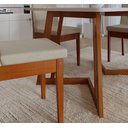 Ver imagem 7 de Conjunto Sala de Jantar 4 Lugares Retangular Vidro Madeira Califórnia e Cadeira Dakota Tecido A40