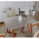 Ver mais imagens de Conjunto Sala de Jantar 4 Lugares Retangular Vidro Madeira Califórnia e Cadeira Dakota Tecido A40