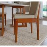 Conjunto Sala De Jantar 4 Lugares Madeira Mesa Califórnia E Cadeira Dakota Tecido A40  - 4