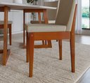 Ver imagem 5 de Conjunto Sala de Jantar Mesa 4 Cadeiras Vidro Madeira Maciça MDF Califórnia Dakota Marrom