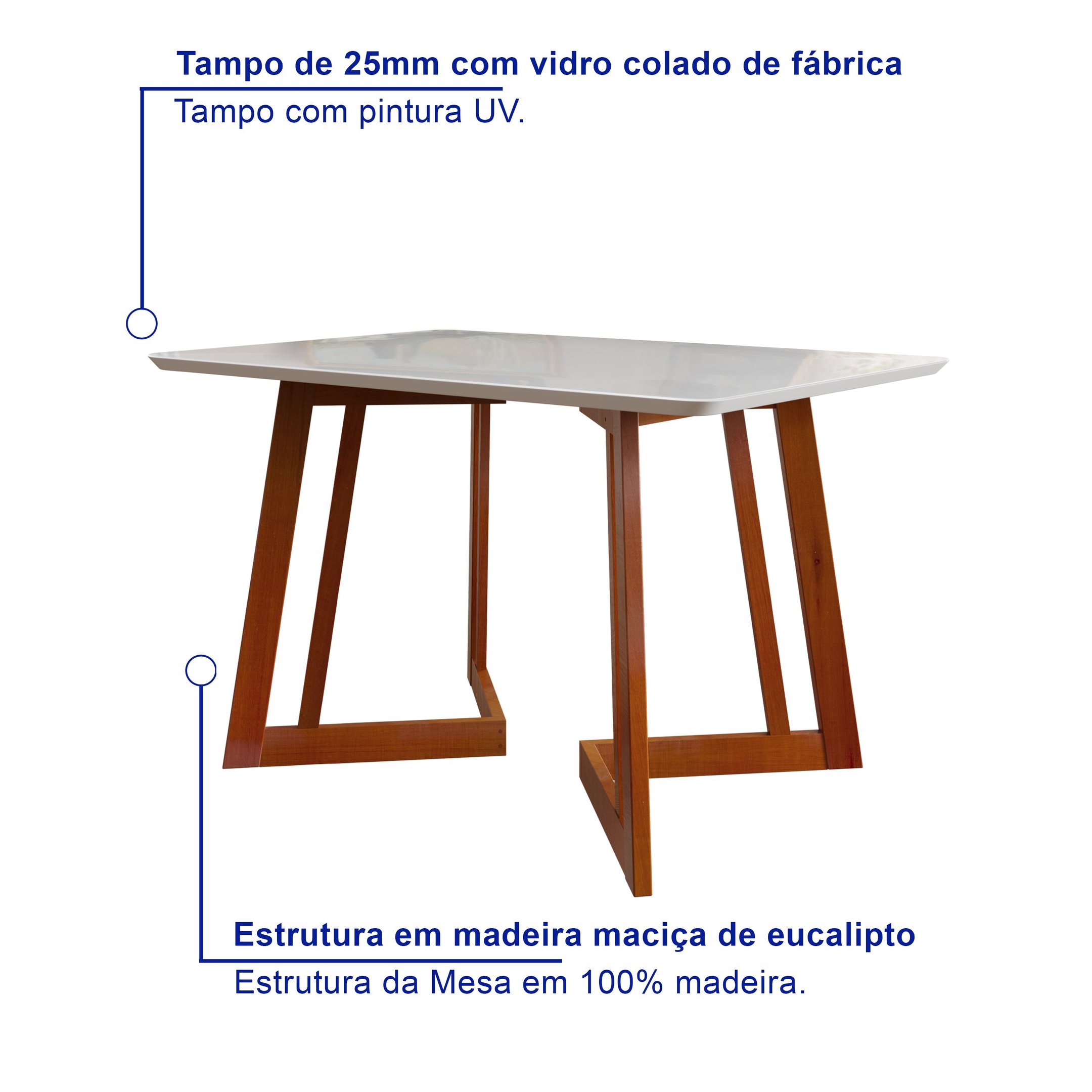 Conjunto Sala De Jantar 4 Lugares Madeira Mesa Califórnia E Cadeira Dakota Tecido A40  - 10