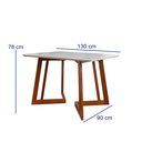 Ver imagem 3 de Conjunto Sala de Jantar Mesa 4 Cadeiras Vidro Madeira Maciça MDF Califórnia Dakota Marrom