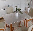 Ver mais imagens de Conjunto Sala de Jantar Mesa 4 Cadeiras Vidro Madeira Maciça MDF Califórnia Dakota Marrom