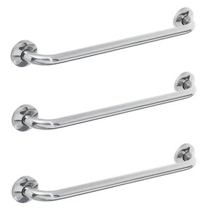 Barra Alça de Apoio 80cm Kit 3 Uni Casa Banheiro Corrimao Box Escada Suporte Idoso Gestante Crianç