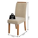 Ver imagem 4 de Conjunto de Mesa Sala de Jantar Tampo com Vidro 1,36m 4 Cadeiras Grécia Dobuê