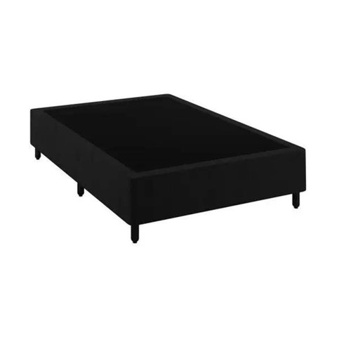 Base Cama Box Premium Casal Comum Preta