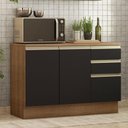 Ver imagem 4 de Balcão de Pia Glamy 2 Portas 3 Gavetas Rustic/preto Madesa