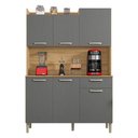 Ver imagem 2 de Kit Cozinha Ambiente Gênova 6 Portas Freijó Gris - Kits Paraná