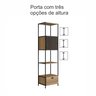 Estante para Livros Industrial Retrô Alta 1 Porta 1 Gaveta Madeira/Aço 180x46,5cm York - 9
