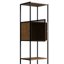 Ver imagem 6 de Estante de Livros Industrial Retrô 46,5CMX180CM Alta 1 Porta 1 Gaveta Madeira York Marrom