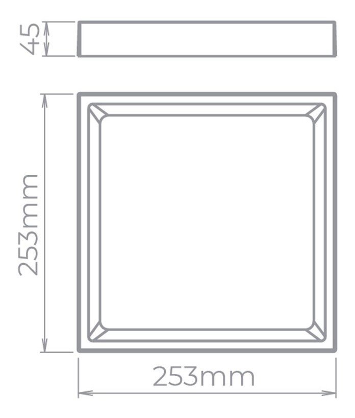 DEEP 24W PLAFON DE SOBREPOR RECUADO STH20904 - Branco / 4000K(BRANCO NEUTRO) - 3