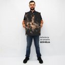 Ver imagem 2 de Quadro Decorativo em Canvas Abstrato Black Mármore - Moldura Preta - 60 x 40cm