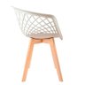 Kit 3 Cadeiras Para Mesa De Jantar Sala Cozinha Web Wood Branca Base Madeira - 4