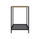 Ver imagem 6 de Mesa Lateral Auxiliar Industrial Retrô Quadrada 1 Prateleira Madeira/Aço York