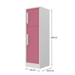 Cozinha de Brinquedo Infantil em Mdf com Geladeira, Pia, Fogão, Forno e Micro-ondas:rosa - 5