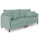 Ver imagem 2 de Sofá 3 Lugares Living 232cm Pé Madeira Zoe Boucle Pistache Z08 - Mpozenato