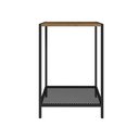 Ver imagem 6 de Mesa Lateral Auxiliar Industrial Retrô Quadrada 1 Prateleira Madeira/Aço York