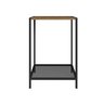 Mesa Lateral Auxiliar Industrial Retrô Quadrada 1 Prateleira Madeira/Aço York - 5