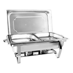 Rechaud Retangular 9 L com 2 Cubas 1/2 Banho Maria Gourmet - Brinovar - 1