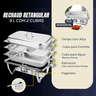 Rechaud Retangular 9 L com 2 Cubas 1/2 Banho Maria Gourmet - Brinovar - 6