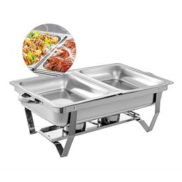 Rechaud Retangular 9 L com 2 Cubas 1/2 Banho Maria Gourmet - Brinovar - 5