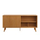 Ver imagem 4 de Aparador Buffet Decorativo Trancoso Porta de Correr Ripada Tampo em Mdf para Hall de Entrada Sala