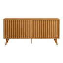 Ver imagem 2 de Aparador Buffet Decorativo Trancoso Porta de Correr Ripada Tampo em Mdf para Hall de Entrada Sala