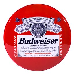 Luminoso de Parede Cerveja Budweiser Rótulo Retrô Vintage P Bar,garagem,churrasqueira,espaço Gourmet - 1