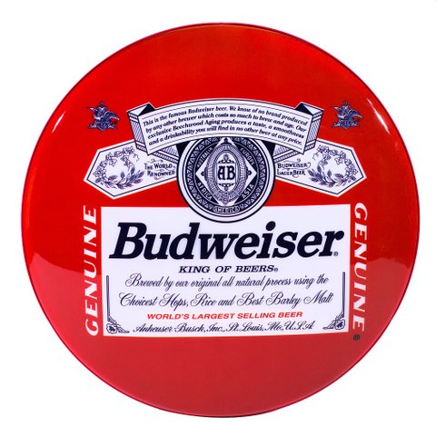 Luminoso de Parede Cerveja Budweiser Rótulo Retrô Vintage P Bar,garagem,churrasqueira,espaço Gourmet