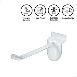 50 Gancho Expositor Para Painel Canaletado 10cm Encartelados - 2