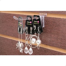 50 Gancho Expositor Para Painel Canaletado 10cm Encartelados - 4