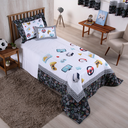 Ver imagem 1 de Kit Edredom Cobertor Solteiro Menino Boy Infantil Juvenil 4 Peças 300 Fios Estampa Digital Game