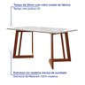 Conjunto Mesa Com Vidro Pés Madeira Maciça 6 Cadeiras Madeira Dakota Tecido A40  - 10