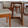 Conjunto Mesa Com Vidro Pés Madeira Maciça 6 Cadeiras Madeira Dakota Tecido A40  - 7