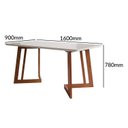 Ver imagem 5 de Conjunto Mesa com Vidro Pés Madeira Maciça 6 Cadeiras Madeira Dakota Tecido A40