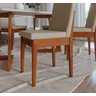 Conjunto Mesa Com Vidro Pés Madeira Maciça 6 Cadeiras Madeira Dakota Tecido A40  - 5
