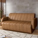Ver imagem 2 de Sofá 2 Lugares Sala Living Orgânico 168cm Fávara K01 Couríssimo Whisky - Lyam Decor