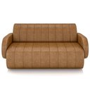 Ver imagem 3 de Sofá 2 Lugares Sala Living Orgânico 168cm Fávara K01 Couríssimo Whisky - Lyam Decor