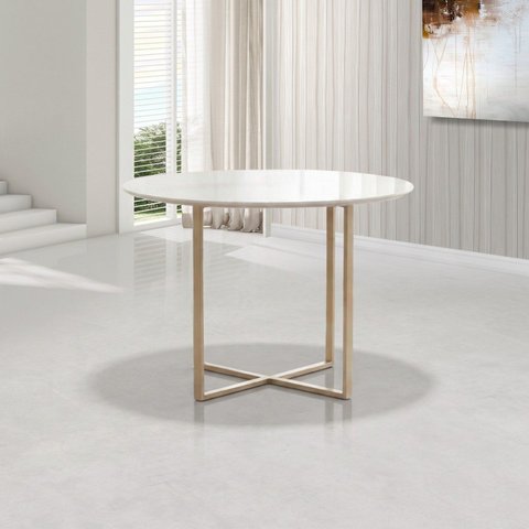 Mesa Victoria Dc Rd. 0,90 MDF c/Vidro - Champ - Ofw